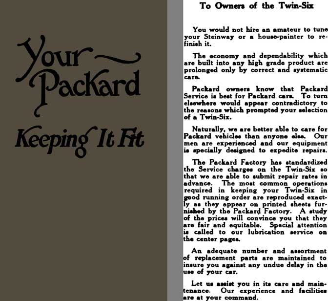 Packard 1921 - Your ~ Packard Keeping It Fit (Twin Six)