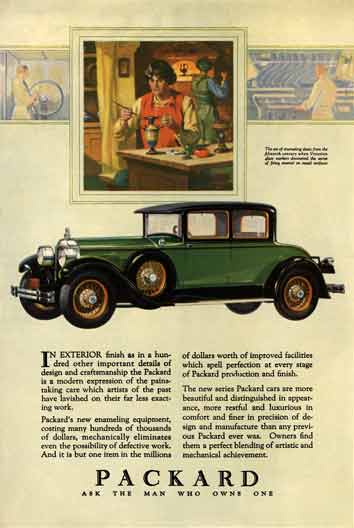 Packard 1927 - Packard Ad - The art of enameling dates from the fifteenth century when Venetian