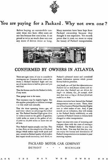 Packard 1929 - Packard Ad - You are paying for a Packard.  Why not own one?