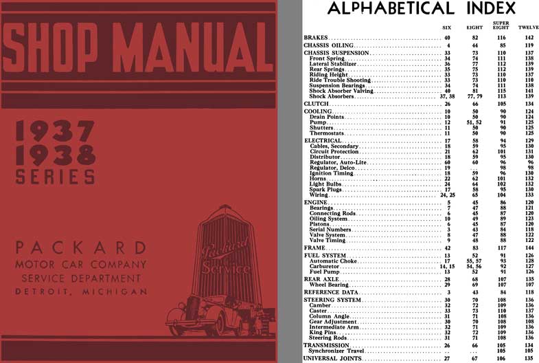 Packard 1937 - Packard 1937 & 1938 Series Shop Manual