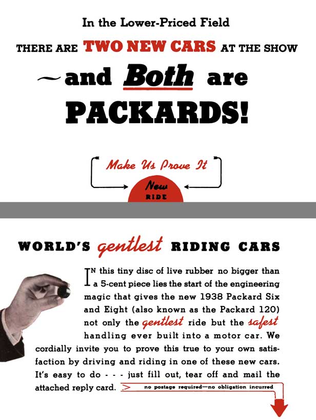 Packard 1938 - There Are Two New Cars at the Show and Both are Packards! - Packard 8 & 120