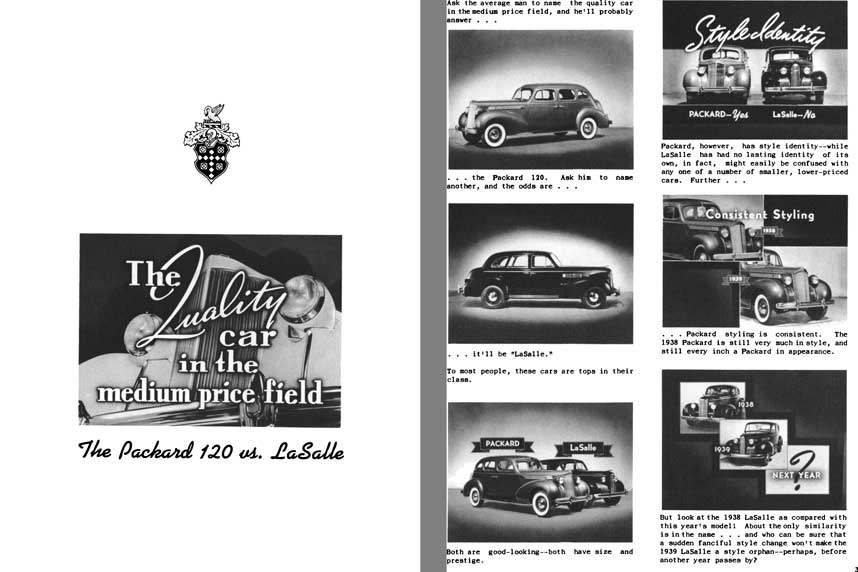 Packard 1939 - The Quality Car in the Medium Price Field - The Packard 120 vs. LaSalle