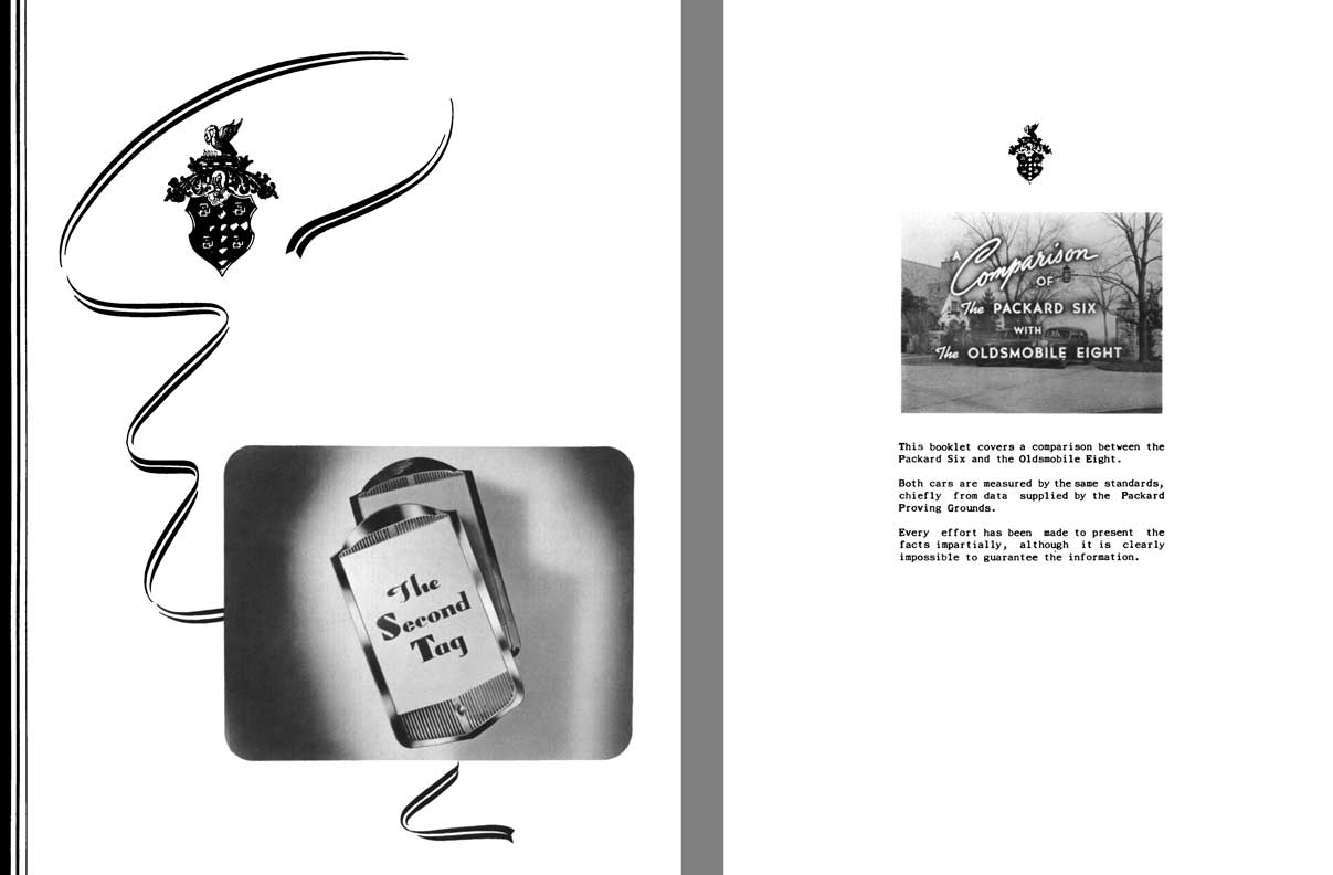 Packard 1939 - The Second Tag - Comparsion of The Packard Six with The Oldsmobile Eight