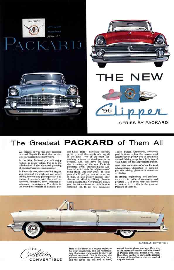 Packard Clipper Series 1956 - The New '56 Clipper Series by Packard