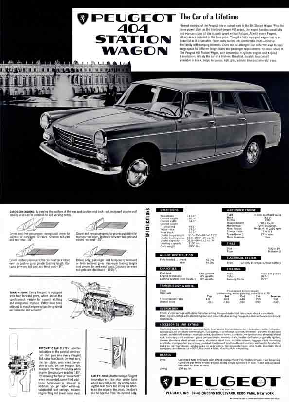 Peugeot 404 Station Wagon (c1963) - The Car of a Lifetime