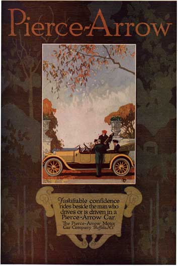 Pierce Arrow 1916 - Pierce Arrow Ad - Justifiable confidence rides beside the man who drives or