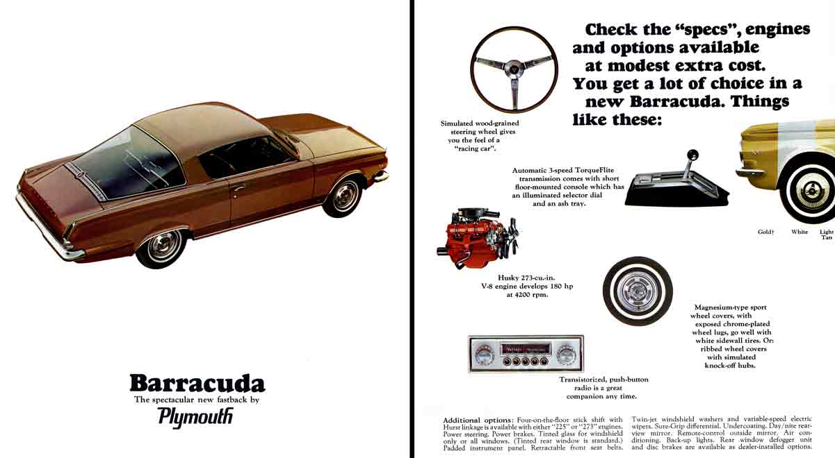 Plymouth Barracuda 1965 - Barracuda ~ The Spectacular new fastback by Plymouth