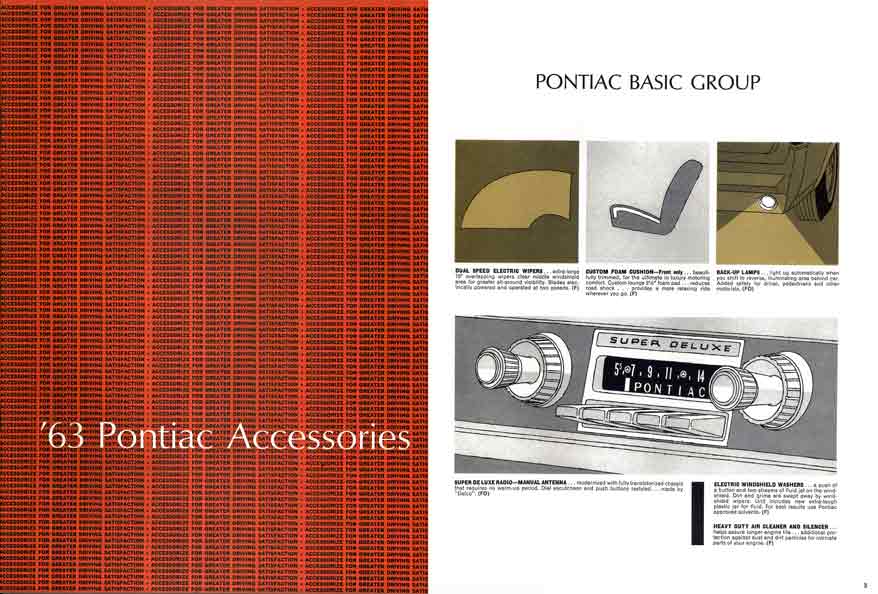 Pontiac Accessories 1963 - '63 Pontiac Accessories