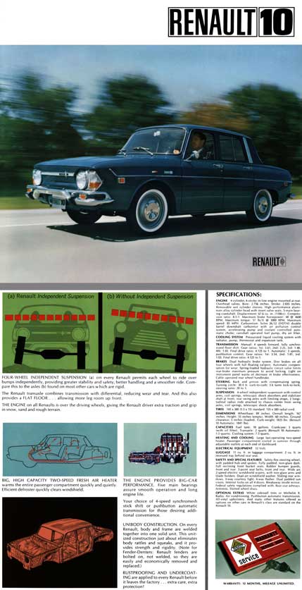 Renault 10 1969 - The Compact Car That Gives You More!