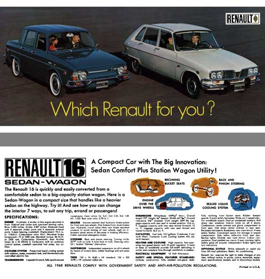 Renault 1968 - Which Renualt for You?
