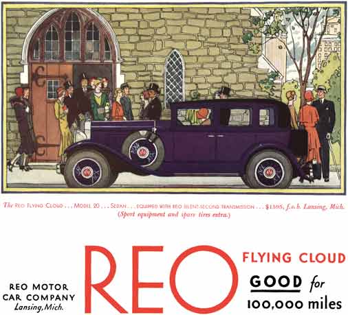 REO 1930 - REO Ad - The REO Flying Cloud Model 20 Sedan