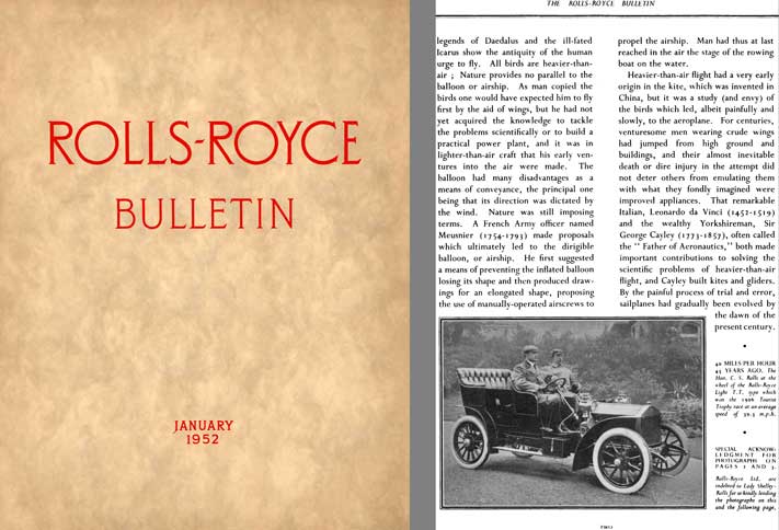 Rolls Royce 1952 - Rolls Royce Bulletin January 1952