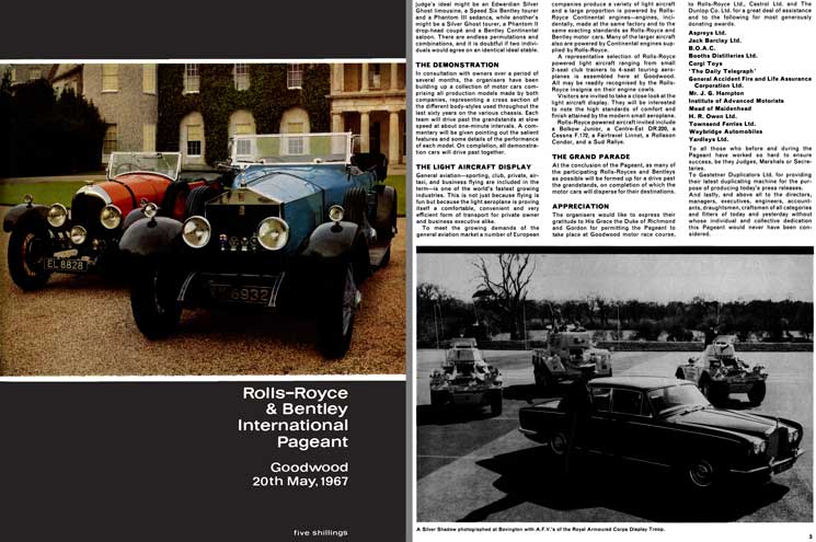 Rolls Royce & Bentley International Pageant Program - Goodwood 20th May 1967