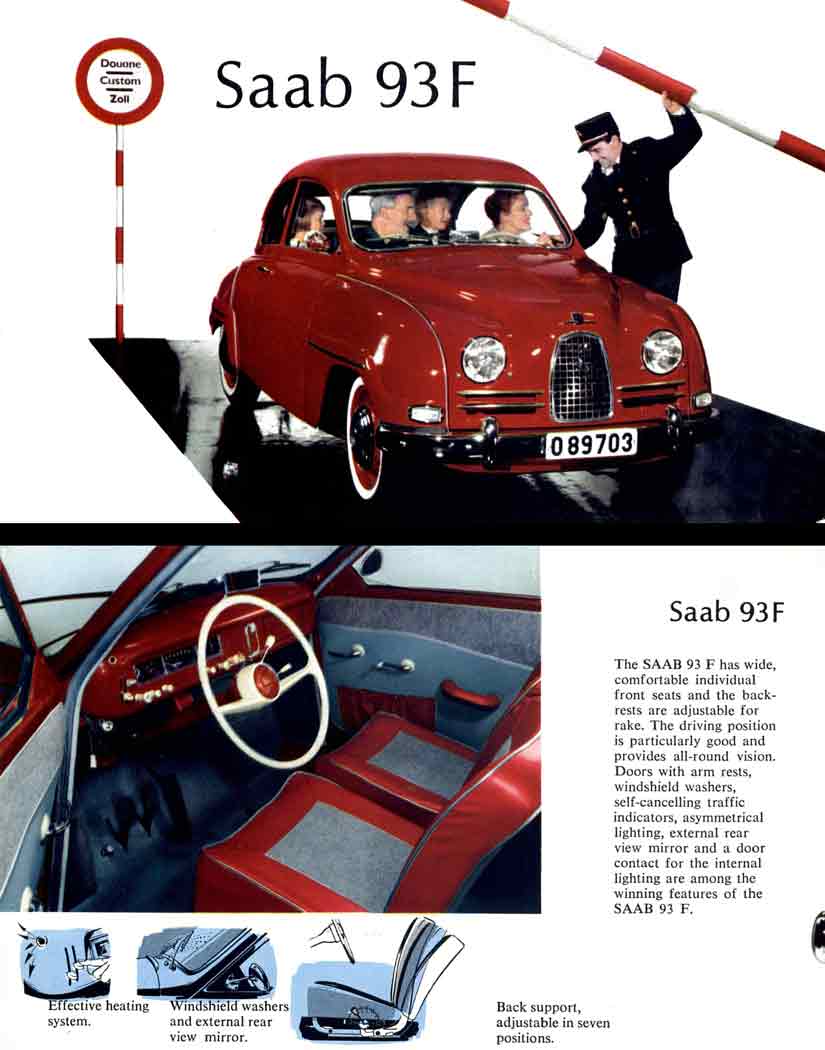 Saab 93F 1959 - (Douane - Custom - Zoll)