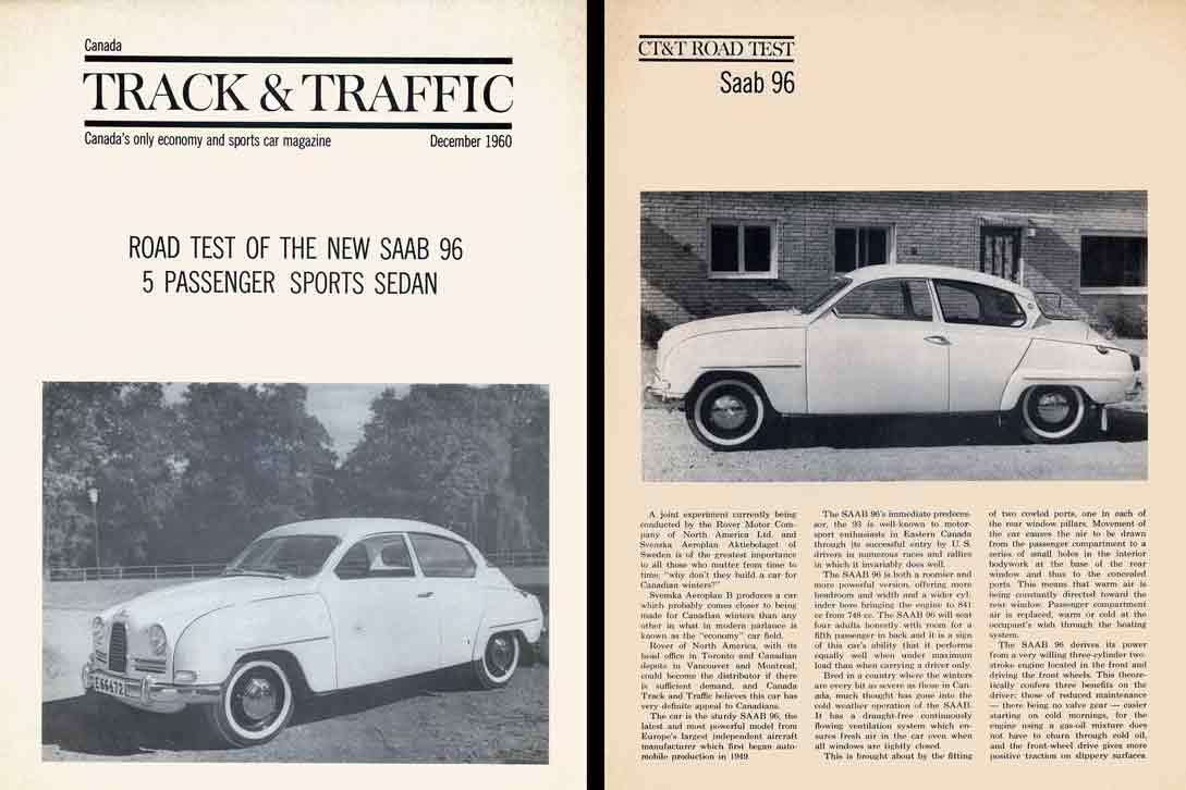 Saab 96 1960 - Track & Traffic reprint - Road Test of the New Saab 96 5 Passenger Sports Sedan