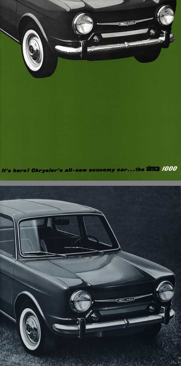 Simca 1000 1963 - Its here! Chryslers all new economy car - the Simca 1000