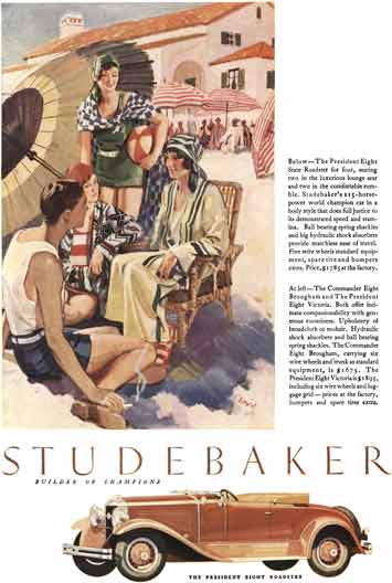 Studebaker 1929 - Studebaker Ad - 1929 Studebaker President Eight Roadster