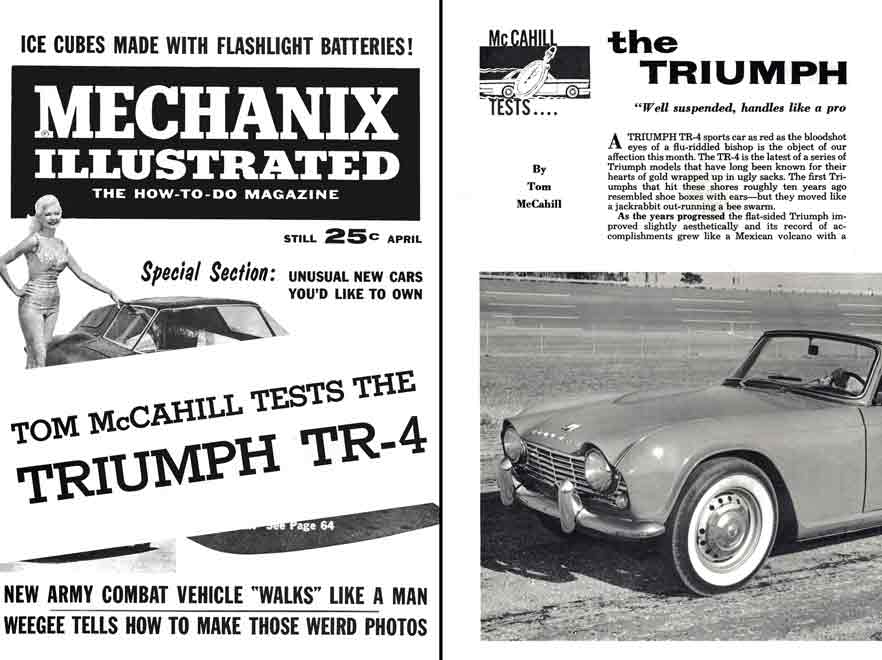 Triumph TR4 1962 - Tom McCahill Tests the Triumph TR-4 reprint