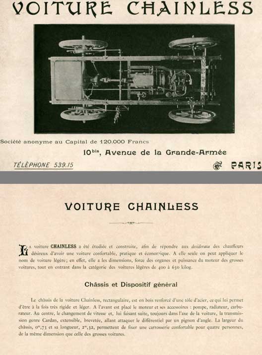 Voiture 1901 - Voiture Chainless (In French)