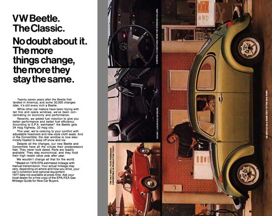 Volkswagen 1976 - VW Beetle. The Classic. No doubt about it.