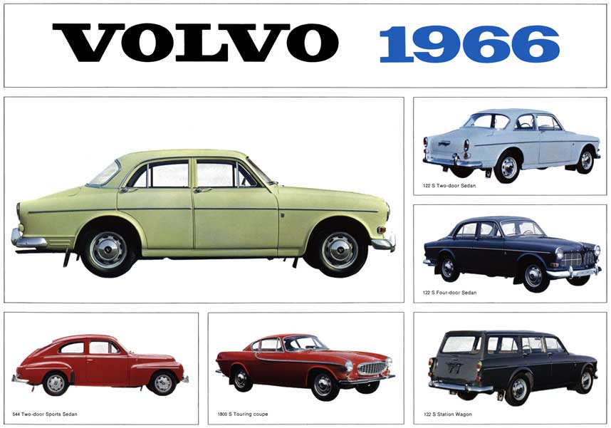 Volvo 1966 - 122S Sedan, 122S Station Wagon, 1800 S Touring Coupe, 544 Sports Sedan
