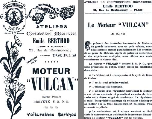 Vulcan c1929 - Moteur Vulcan (In French)