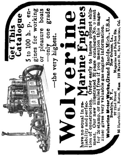 Wolverine Marine c1929 - Wolverine Ad - Wolverine Marine Engines